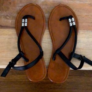 Black & Silver Sandals
